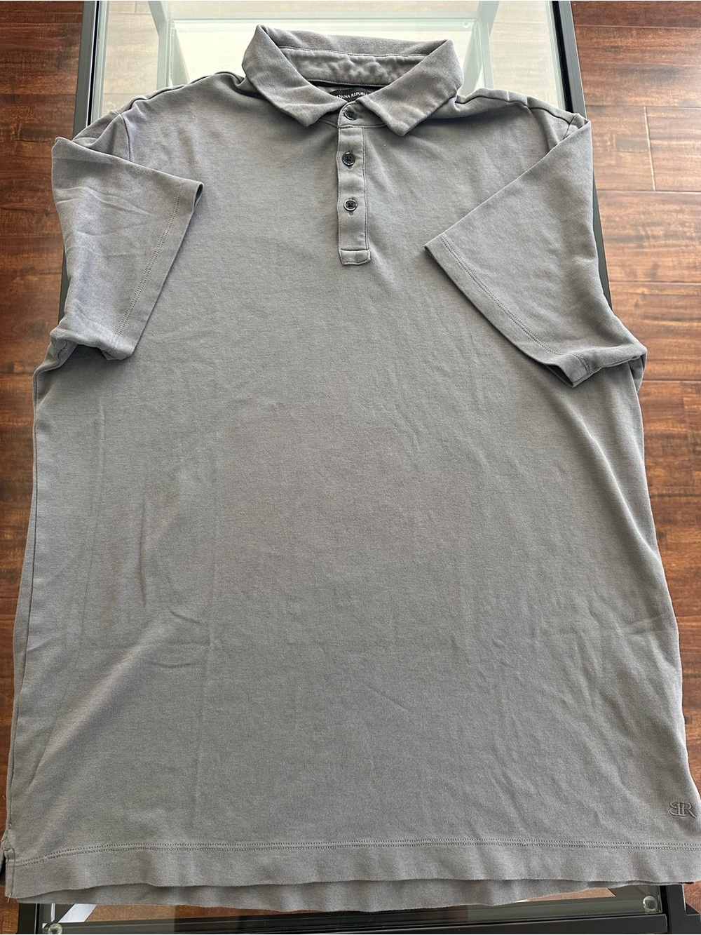 Banana Republic Men's Gray Polo Shirt - Short Sleeve